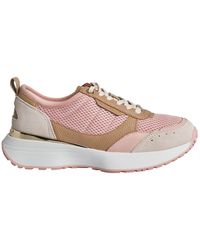 Michael Kors - Flynn Mesh- Und Leder-sneaker 43f3fyfs1d Für Damen - Lyst