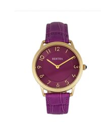 Bertha - Abby Swiss Leather-Band Watch - Lyst