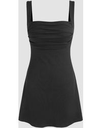 Hiccup - Ruched Square-Neck Mini Dress - Lyst