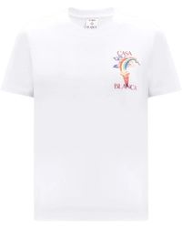 CASABLANCA - Printed Fitted Nature Teacher T-Shirt Cotton - Lyst