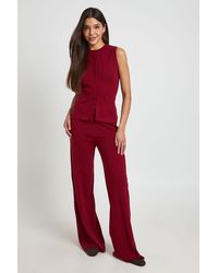 Boohoo - Waistcoat And Wide Leg Trouser Knitted Co-Ord - Lyst