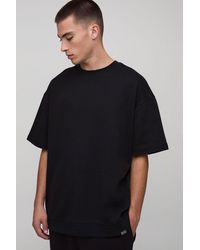 BoohooMAN - Oversized Boxy Premium Interlock T-Shirt - Lyst