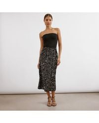 Albaray - Velvet Sequin Midi Skirt - Lyst