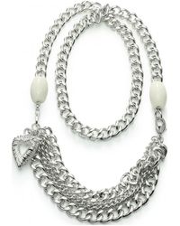 Folli Follie - 4N0F047W Ladies Necklace Sterling - Lyst