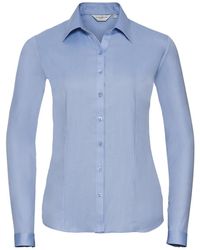 Russell - Collection /Ladies Herringbone Long-Sleeved Shirt (Light) - Lyst