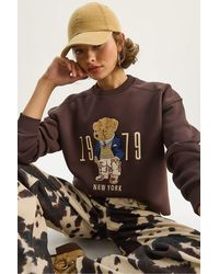 Bianco Lucci - Relaxed Fit Printed Crew Neck Sweatshirt - Lyst