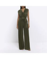 River Island - Jumpsuit Wrap Sleeveless - Lyst