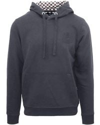 Aquascutum - Hooded Neck Long Sleeve Sweatshirt With Kangaroo Pocket - Lyst