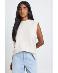 Boohoo - Soft Knit Crew Neck Knitted Tank - Lyst