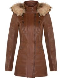 Infinity Leather - Slim Fit Hooded Parka Jacket-Northam - Lyst