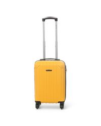 Infinity Leather - Hartschalen-Handgepäckkoffer Aus Gelbem Abs Mit 8 Rädern, Unter Dem Sitz Verstaubar - Lyst