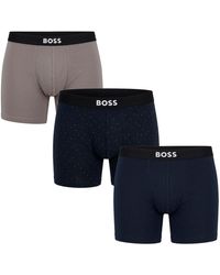 BOSS - Pack Of 3 Organic Cotton Boxers 50549856 - Lyst