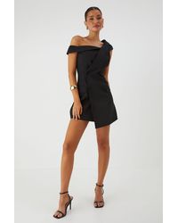 MissPap - Off Shoulder Double Breasted Blazer Dress - Lyst