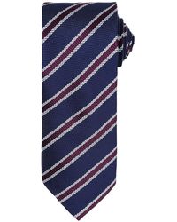 PREMIER - Stripe Waffle Tie /Aubergine) - Lyst
