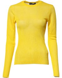 Dolce & Gabbana - Geribbelde Gebreide Langsleeve Trui - Lyst