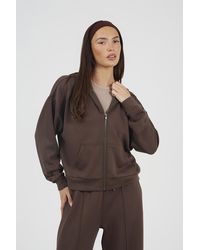 Brave Soul - Zip Through Scuba Hoodie - Lyst