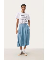 Part Two - Rok A-Shape Light Denim - Lyst