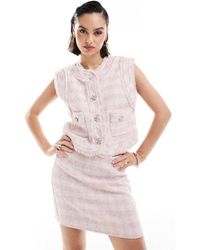 ASOS - A-Line Boucle Tailored Mini Skirt - Lyst