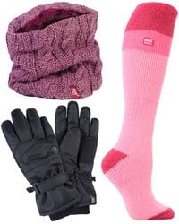Heat Holders - Ladies Ski Set Neck Warmer Gloves & Thermal Ski Socks Winter Wear - Lyst