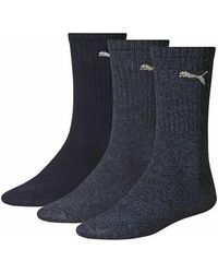 PUMA - Sportsokken Voor Volwassenen (set Van 3 Stuks) (marine) - Lyst