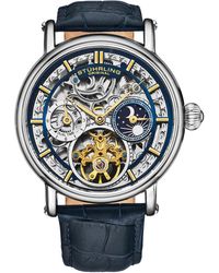 Stuhrling - Macrocosm 4000 Automatic 43Mm Skeleton With Dual Time - Lyst
