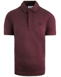 Lacoste - Regular Fit Burgundy Polo Shirt Cotton - Lyst
