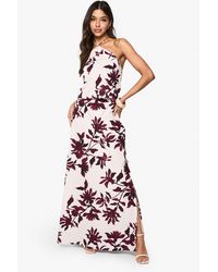 Boohoo - Floral Basic Bias Cut Woven Maxi Skirt - Lyst