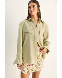 Bianco Lucci - Regular-Fit Woven Crepe Shirt - Lyst