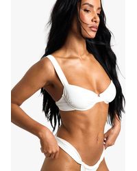 Boohoo - Petite Swimwear Essentials Balcony Bikini Top - Lyst