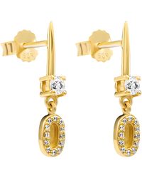 Orphelia - 'Lily' 925 Sterling Drop Earrings - Lyst
