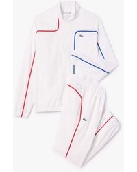 Lacoste - Sport Colour Block Tennis Trainingspak In Wit - Lyst