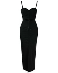 PUMA - X Rihanna Fenty Front Ruched Cut Out Dress 577296 01 Nylon - Lyst