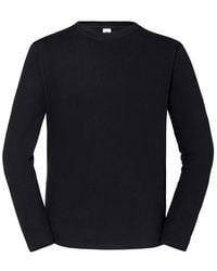 Fruit Of The Loom - Iconic 195 Premium Ringspun Cotton Long-Sleeved T-Shirt - Lyst