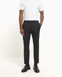 River Island - Suit Trousers Skinny Fit Twill - Lyst