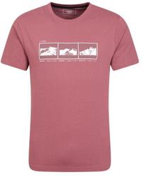 Mountain Warehouse - 3 Peaks Biologisch Katoenen T-shirt (bourgondië) - Lyst