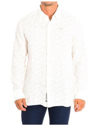 La Martina - Long Sleeve Shirt Tmc015-tl321 Linen - Lyst