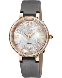 Gv2 - Genoa 12533S Swiss Quartz Mother Of Pearl Diamond Leather Watch - Lyst