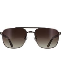 Police - Aviator Shiny Gunmetal Gradient Spl890M Origins 3 - Lyst