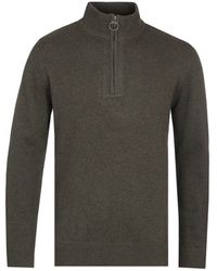 Barbour - Holden Wool Blend Half Zip Sweater - Lyst