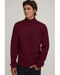 BoohooMAN - Regular Fit Roll Neck Ribbed Knitted Jumper - Lyst