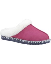 Hush Puppies - Amara Suède Vrouwen Roze Pantoffels - Lyst