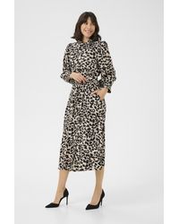 Kaffe - Jurk Regular Fit Animal - Lyst