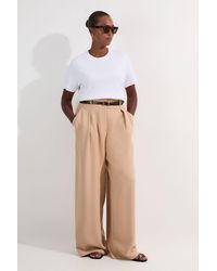 Karen Millen - Plus Size Compact Stretch Essential Tailored High Waist Wide Leg Trouser - Lyst