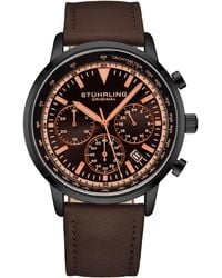 Stuhrling - Monaco Chronograph With Tachymeter Quartz 3986L 44Mm Watch - Lyst