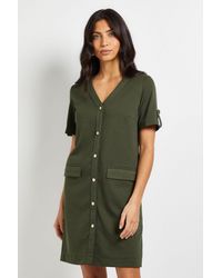 Wallis - Ponte Button Shift Dress - Lyst