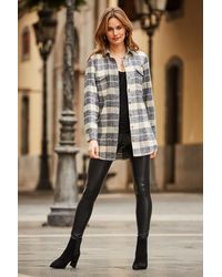 Sosandar - Ivory Checked Soft Touch Shirt Cotton - Lyst