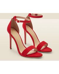 Sosandar - Nia Suede Barely There High Heel Sandal (10.5Cm Heel) - Lyst