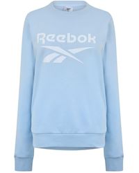 Reebok - Cropped Crew Neck Regular Fit Sweatshirt - Lyst