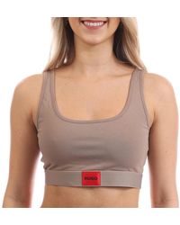 HUGO - Logo Label Bralette - Lyst