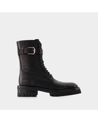 Ann Demeulemeester - Cisse Combat Boots - - Leather - Lyst